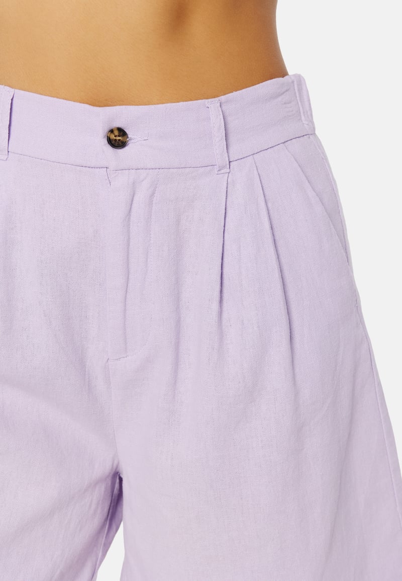 ONLY Caro HW Wide Linen Blend Shorts