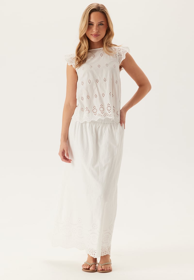 ONLY Onllou Life Emb S/S Open Back Top