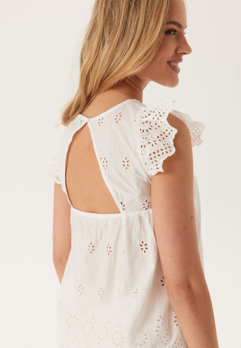 ONLY Onllou Life Emb S/S Open Back Top