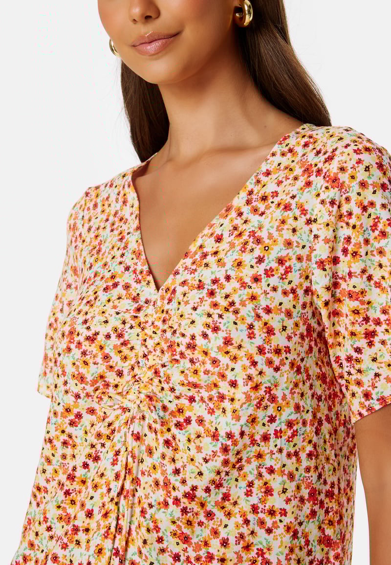 Pieces Nya SS V-Neck Short Dress