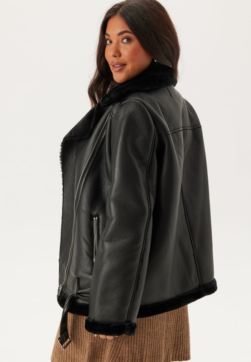 Pieces Pcnora Aviator Pu Jacket