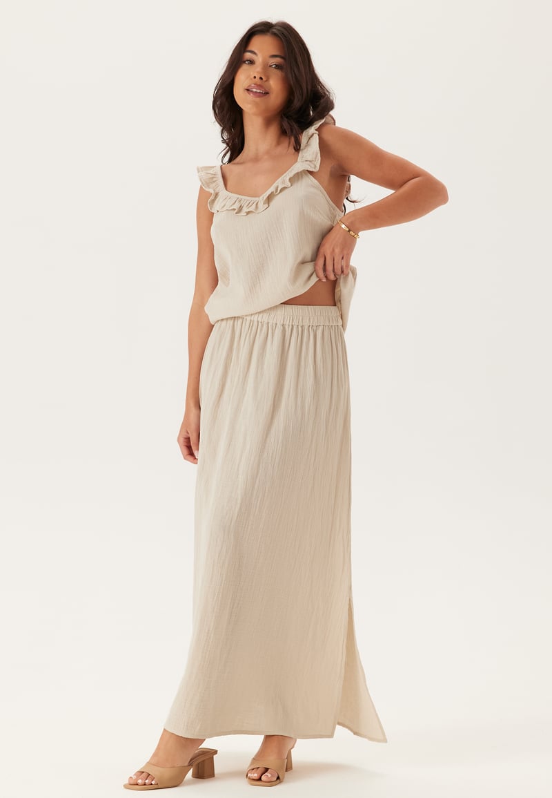 Pieces Pcsastina Hw Maxi Slit Skirt