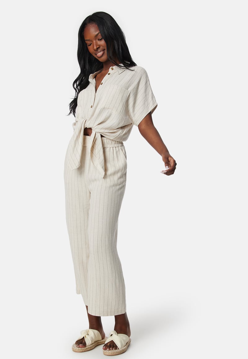 Pieces Pcvinsty Linen Tie Shirt