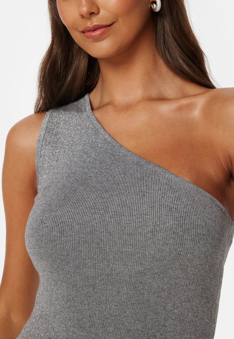 SELECTED FEMME Lura Lurex One Shoulder Knit Top