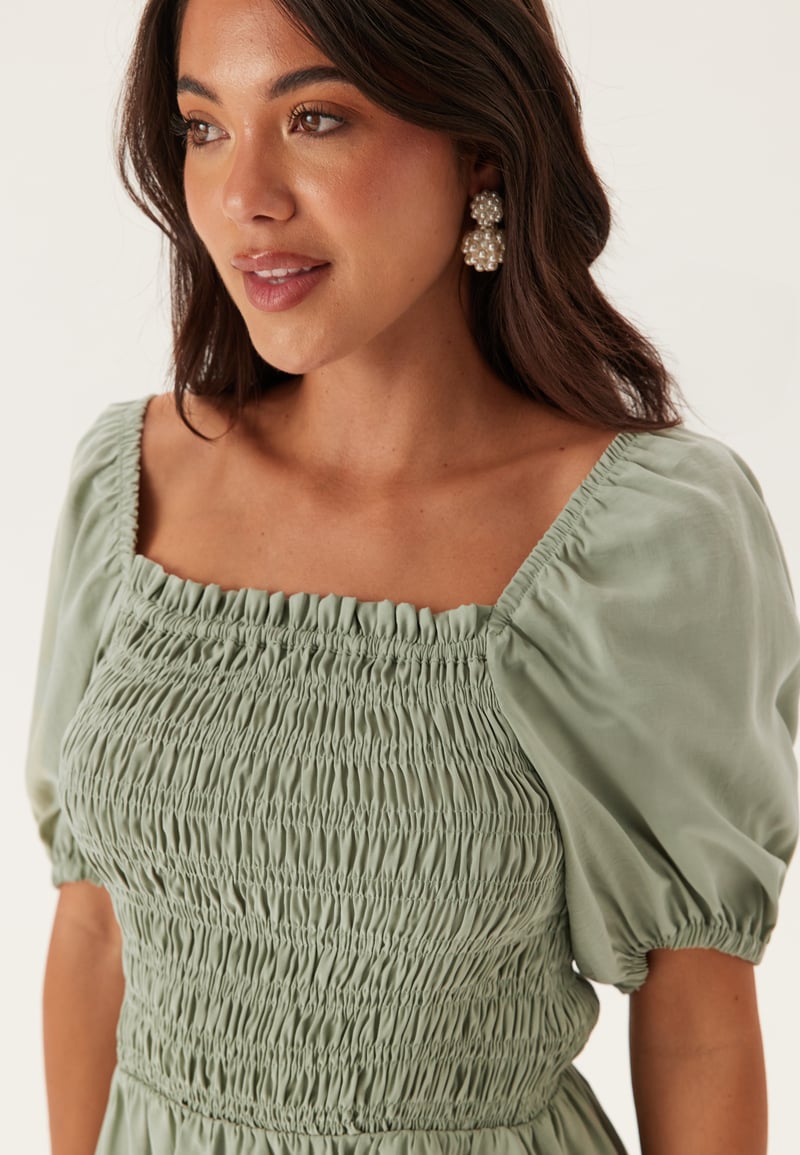 BUBBLEROOM Smock Short Modal Dress