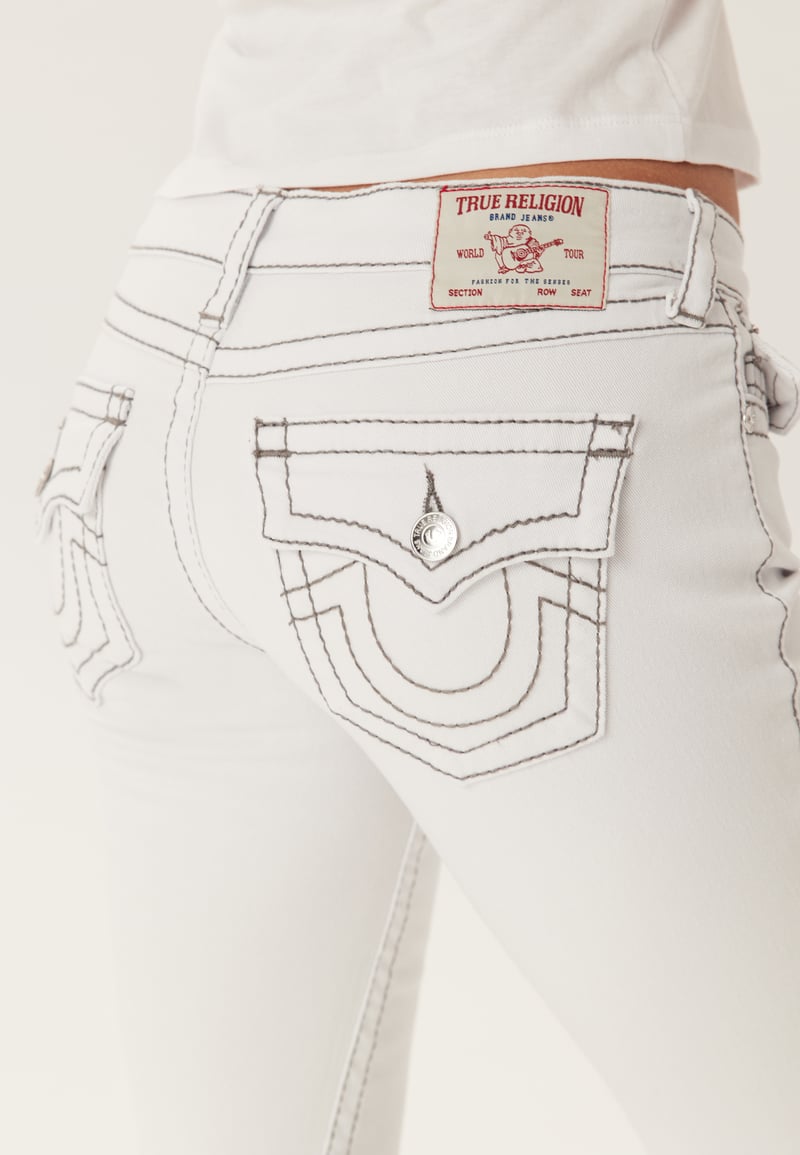 True Religion Joey Low Rise Flare Flap Big T