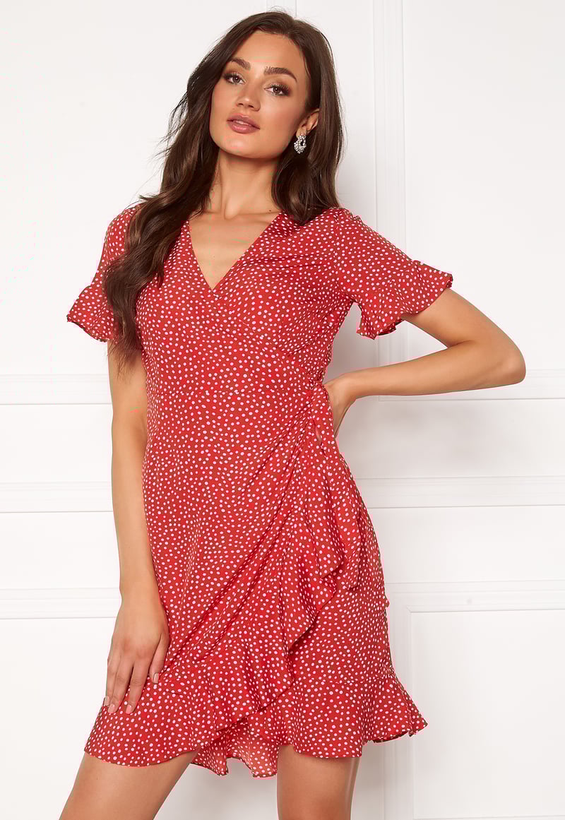 VERO MODA Henna 2/4 Wrap Frill Dress