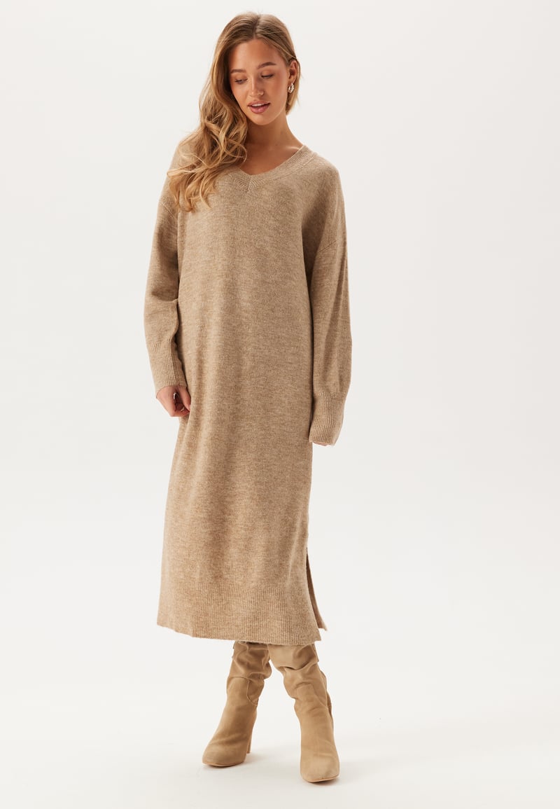 VERO MODA Vmjupiter Ls V-neck Calf Dress