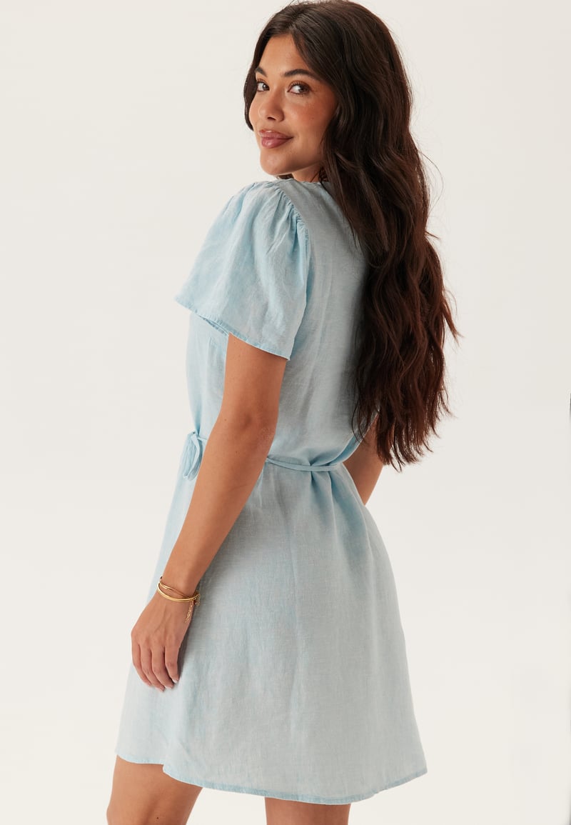 VERO MODA Vmlinn Ss V-neck Tie Short Dre