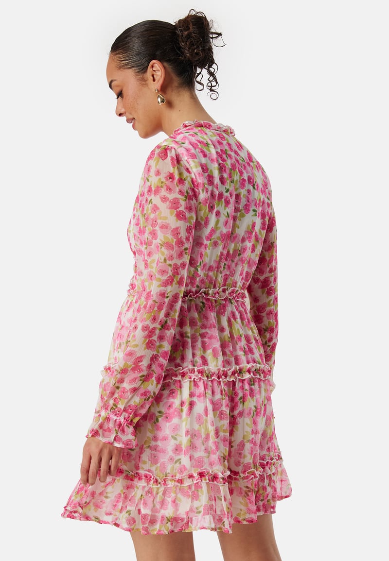 VERO MODA Vmsmilla LS frill short dress