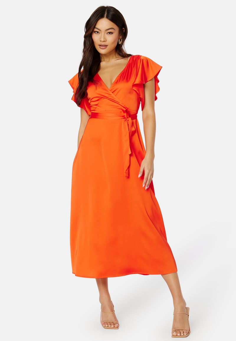 VILA Carolina S/S V-Neck Midi Dress