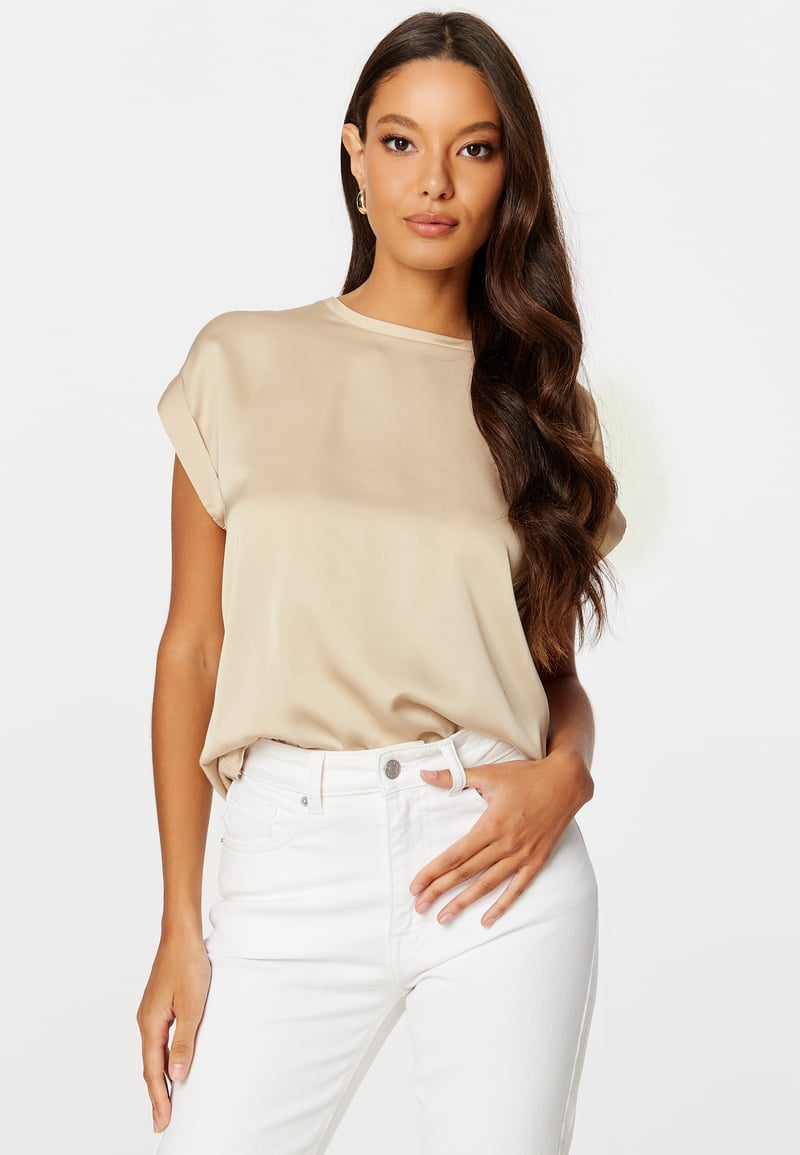 VILA Viellette S/S Satin Top