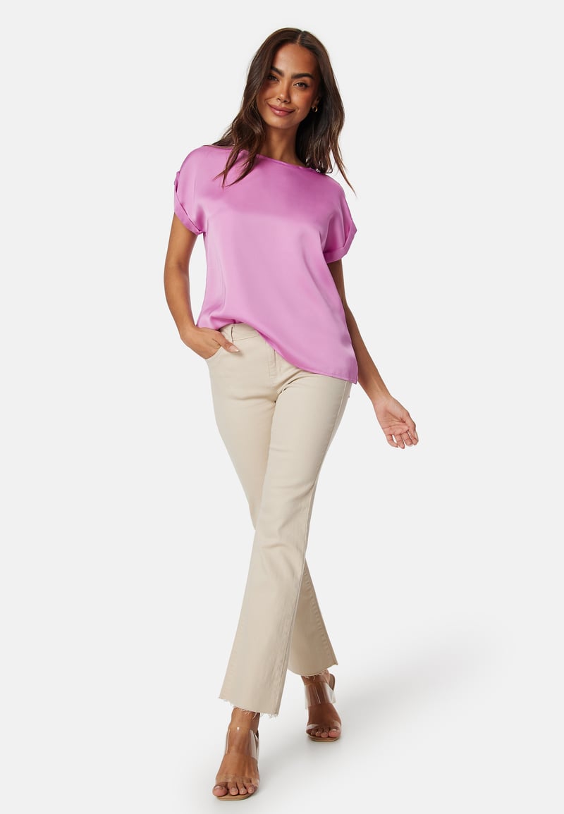 VILA Viellette S/S Satin Top