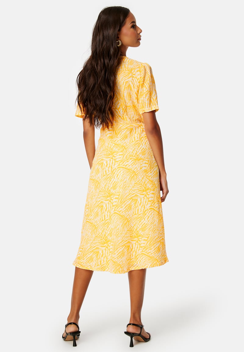 VILA Limia Eva V-Neck S/S Mid Calf Dress