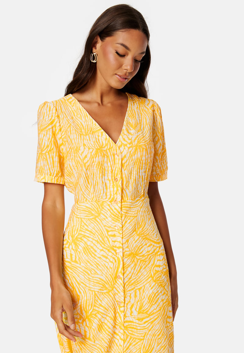 VILA Limia Eva V-Neck S/S Mid Calf Dress