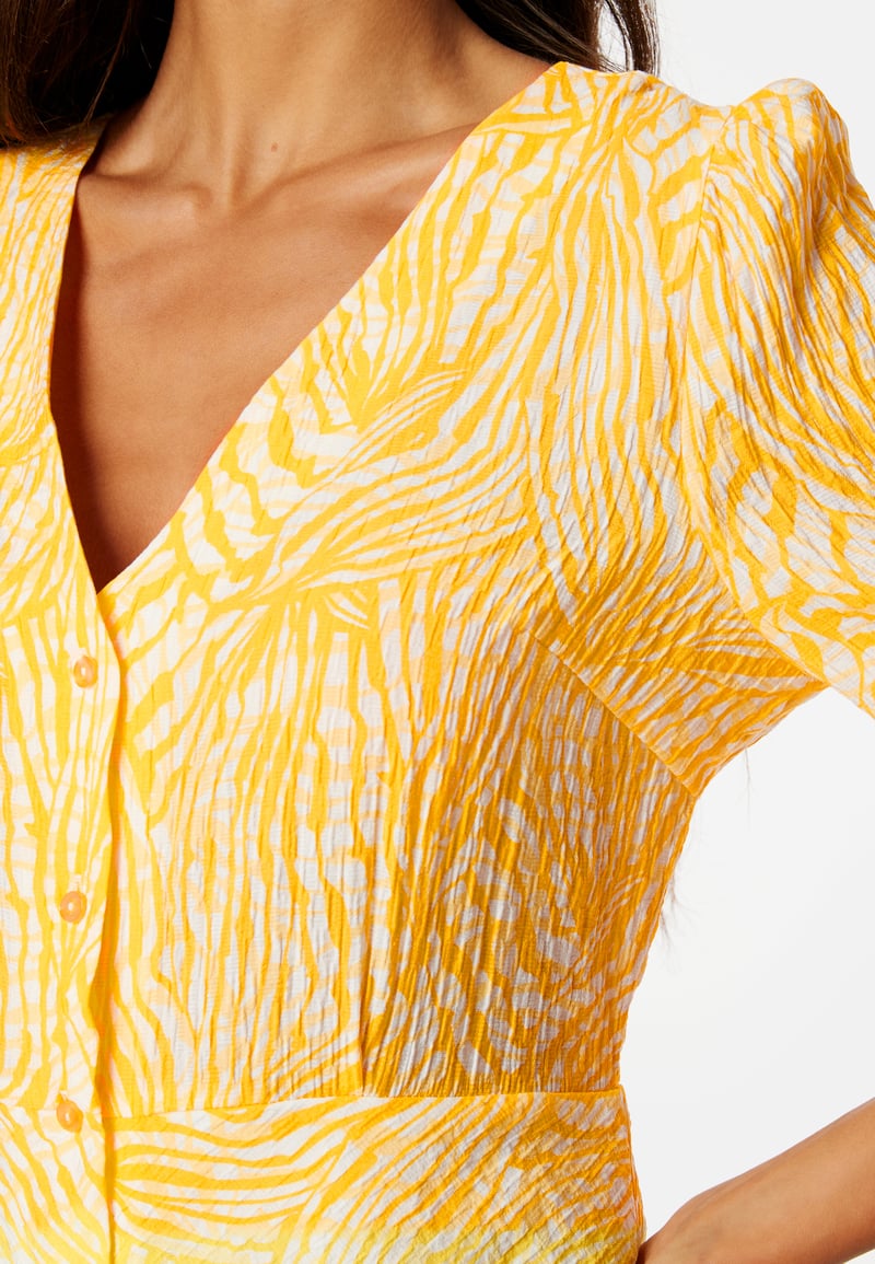 VILA Limia Eva V-Neck S/S Mid Calf Dress