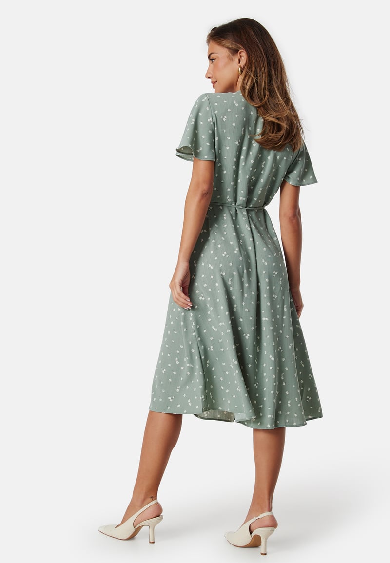 VILA Vilovie S/S Wrap Midi Dress