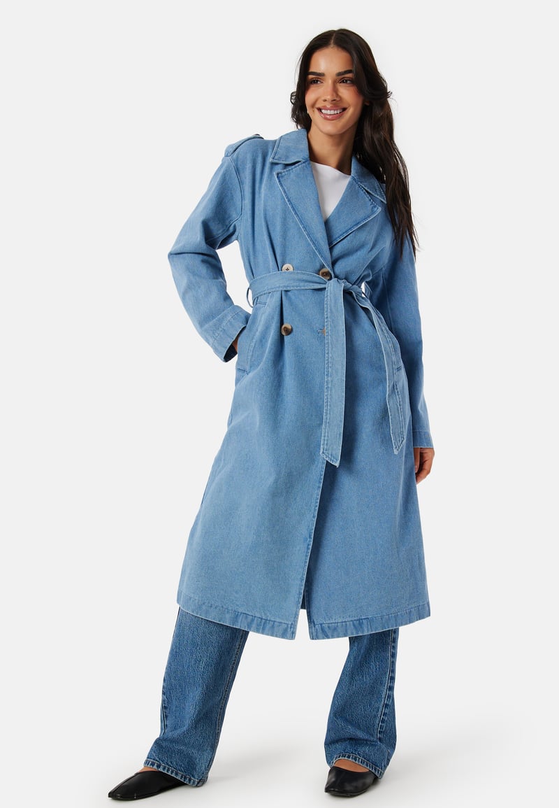VILA Vici doublebreasted L/S denim trenchcoat