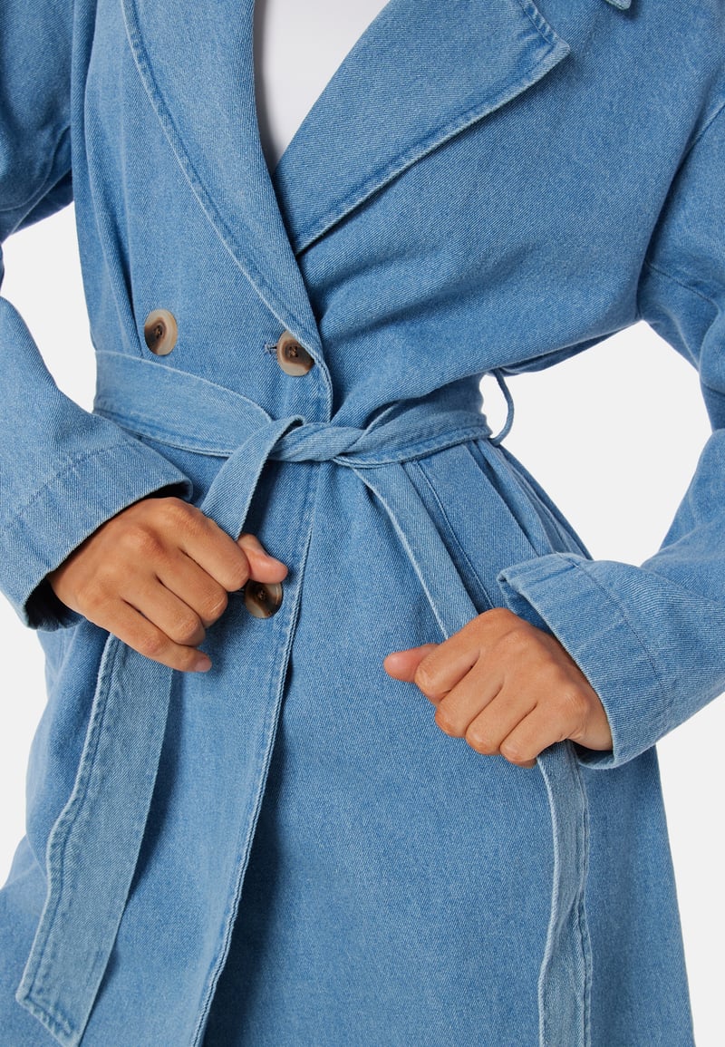 VILA Vici doublebreasted L/S denim trenchcoat