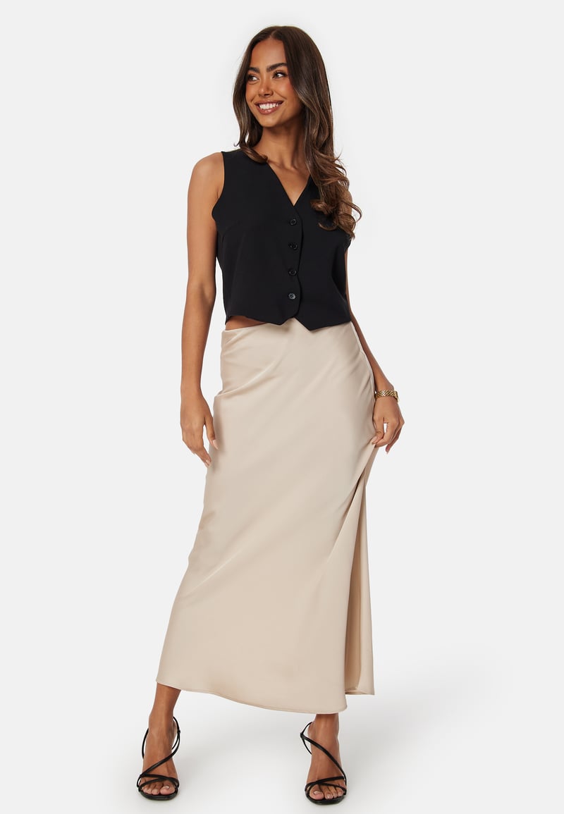 VILA Viellette high waist long skirt