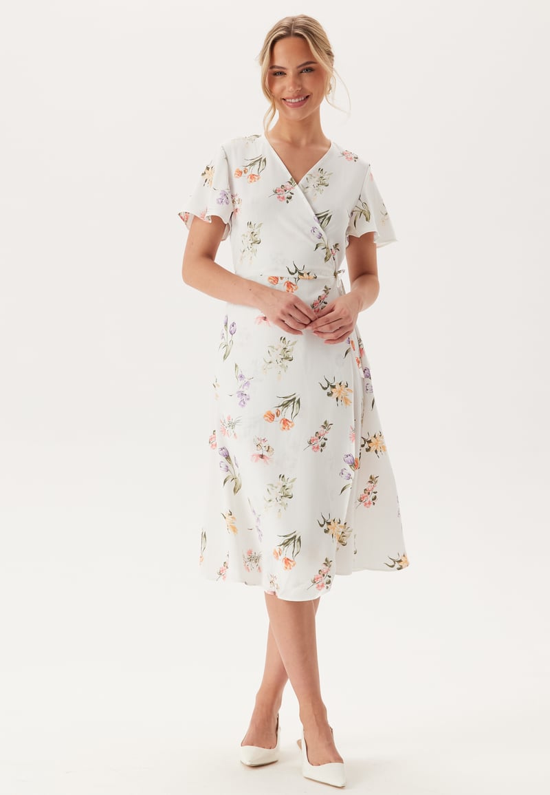 VILA Vilovie S/S Wrap Midi Dress