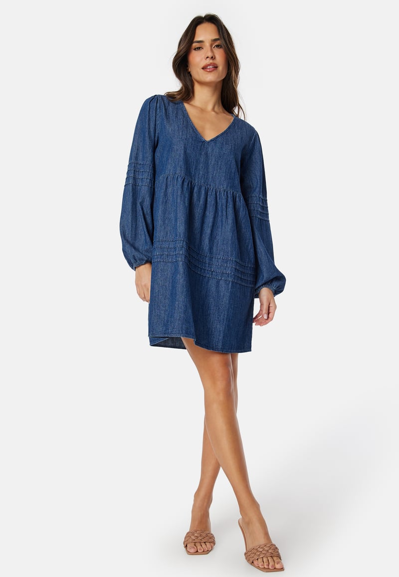 VILA Virowie L/S V-Neck denim dress