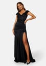 satin-bardot-pleat-maxi-with-split-black