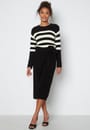 lone-knitted-dress-black-striped