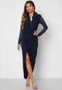 lace-long-sleeve-rouch-dress-navy
