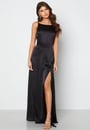 drapy-back-slit-satin-gown