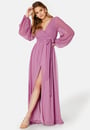 long-sleeve-chiffon-dress-purple-lavender