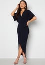 kimono-sleeve-rouch-dress-navy