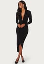 long-sleeve-rouch-dress-black-1