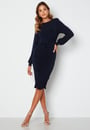 long-sleeve-rouched-midi-dress-navy