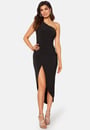 one-shoulder-rouch-dress-black