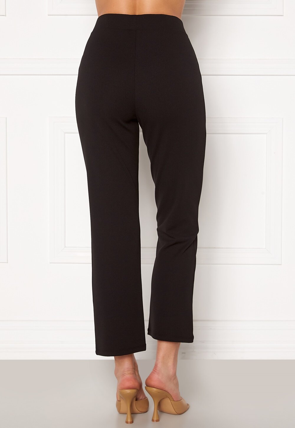 BUBBLEROOM Sherin soft kickflare trousers Black