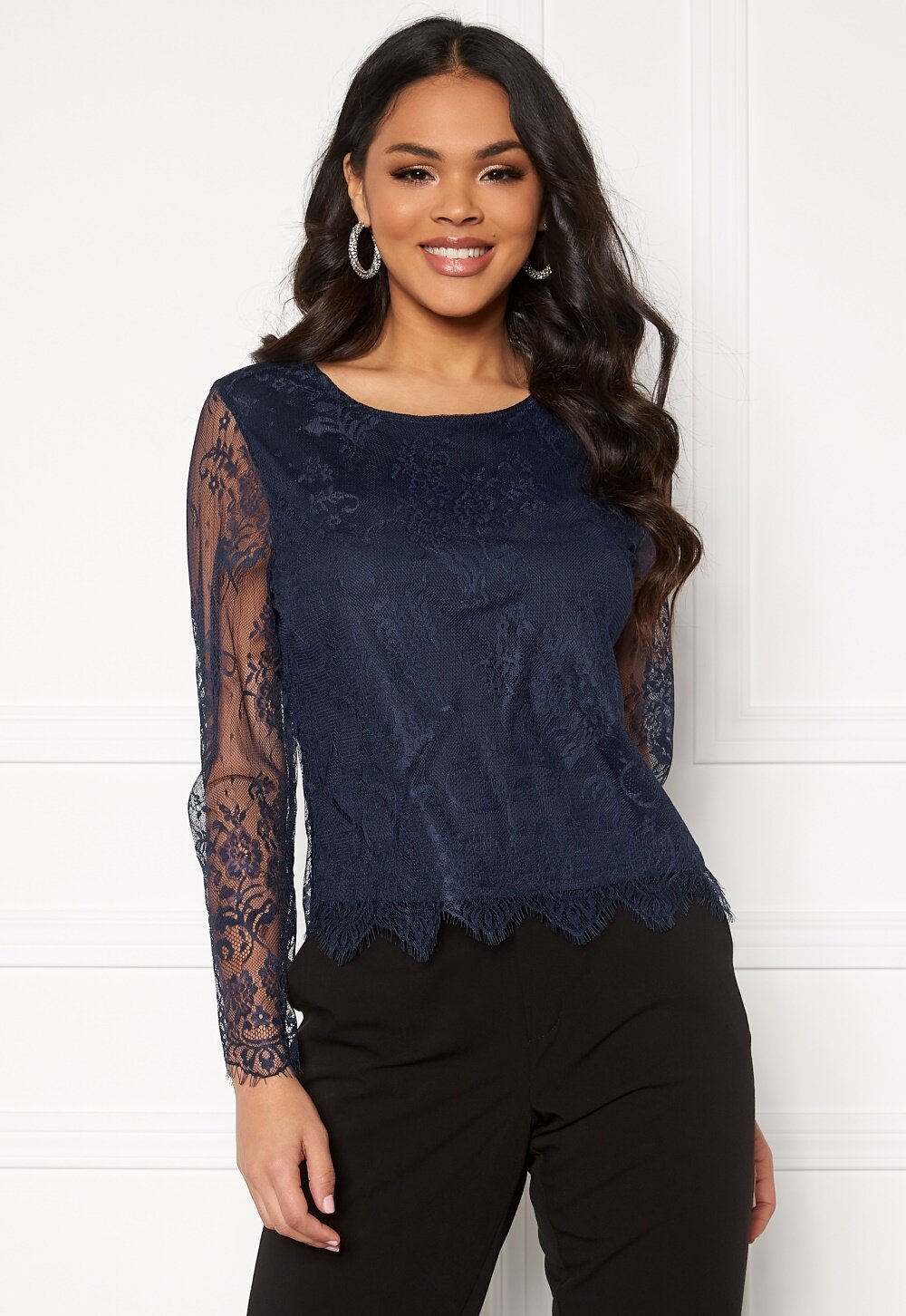 ONLY Lillie Lace Top Night Sky