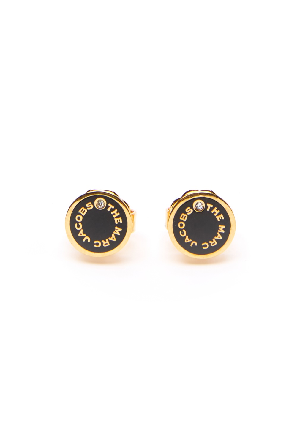Marc Jacobs (THE) The Medallion Studs Earrings 001 Black/Gold - Bubbleroom