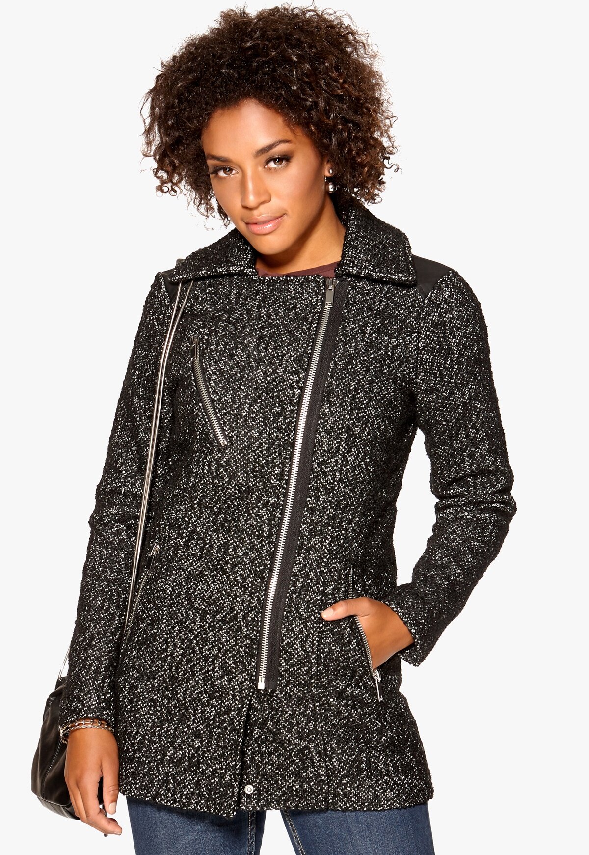 VERO MODA Taken Pattern Jacket Black - Bubbleroom