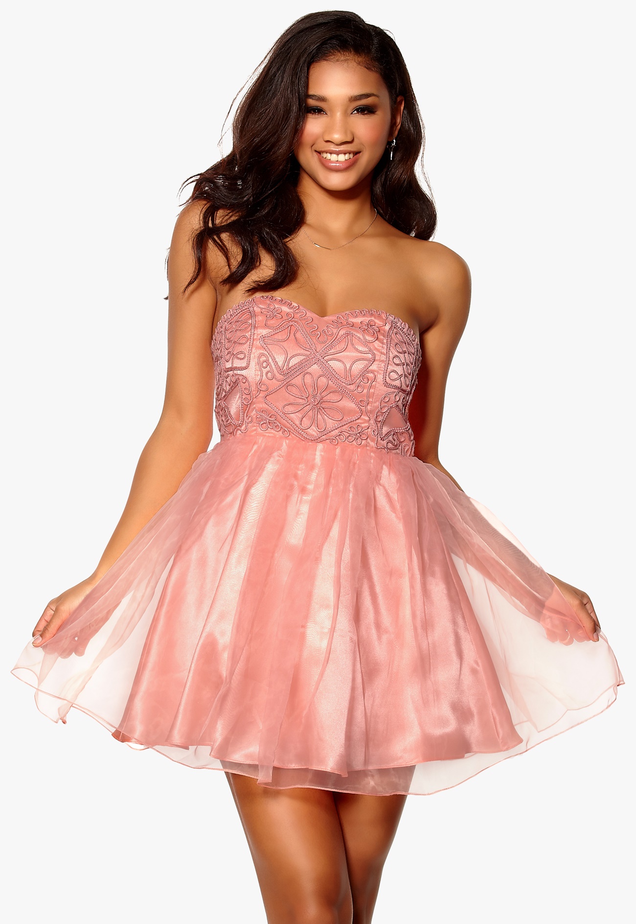  Model  Behaviour Sara Dress  Coral Pink Bubbleroom