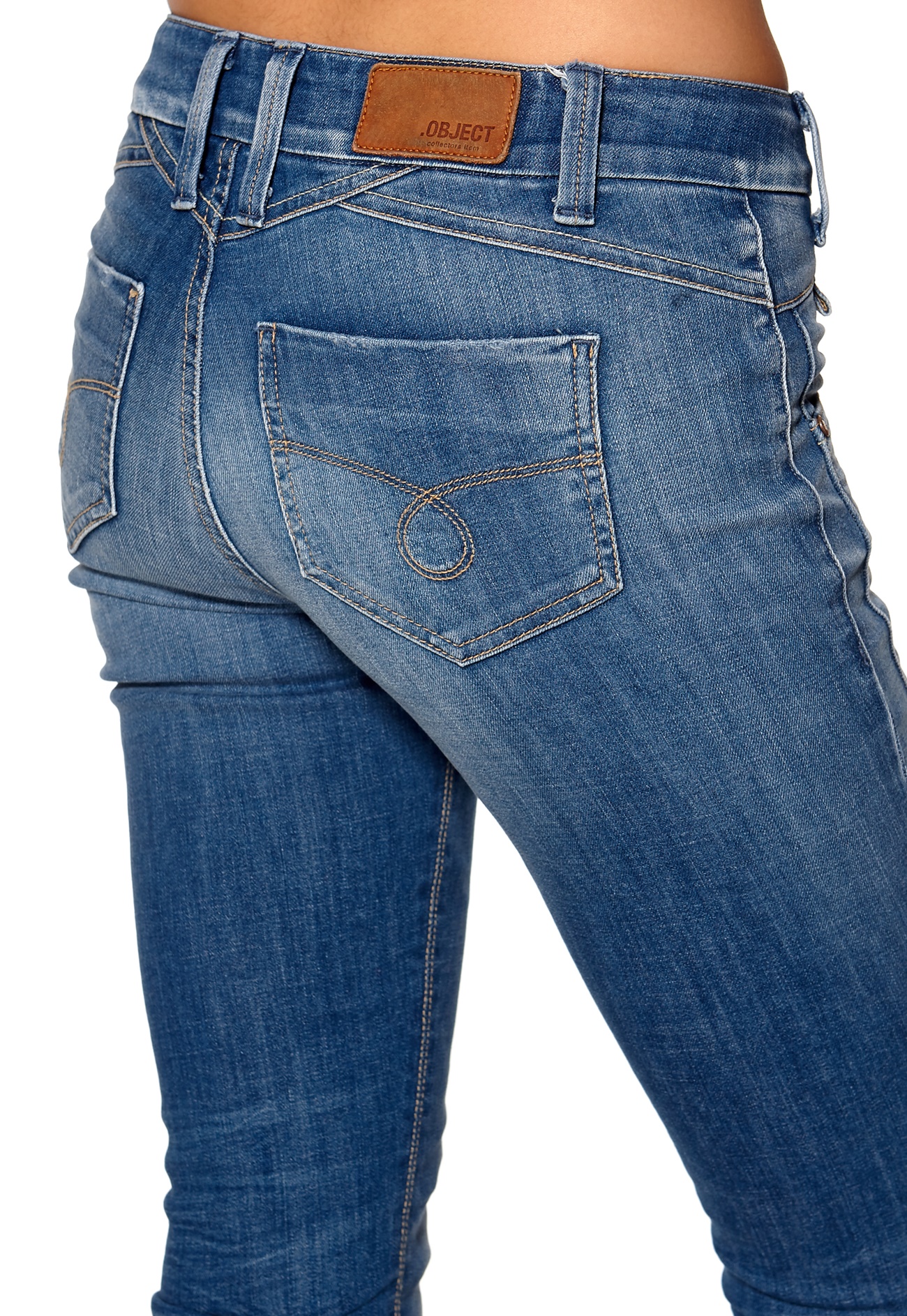 OBJECT Up-c slim jeans Medium Blue Denim - Bubbleroom