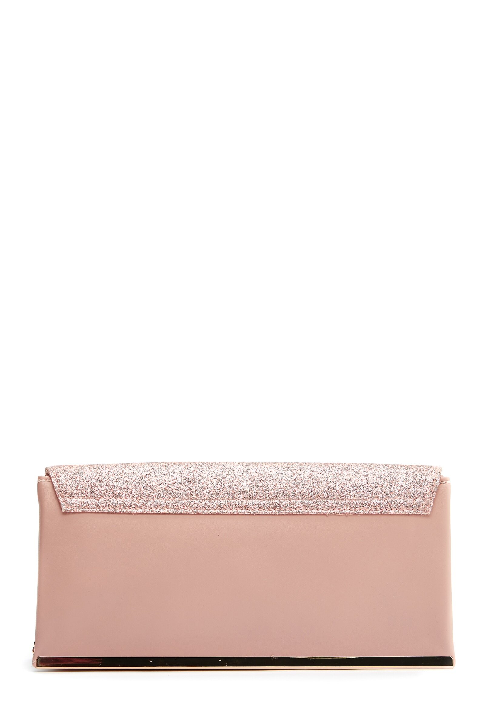 rose gold glitter clutch