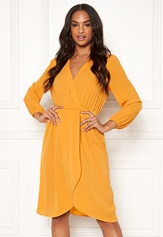 long-sleeve-wrap-dress-yellow
