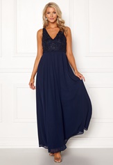 v-neck-lace-bodice-dress-navy