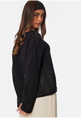 BUBBLEROOM Crochet Knitted Long Sleeve Top