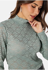 BUBBLEROOM Turtleneck  Lace Top 