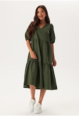 midi-puff-sleeve-dress-khaki-green