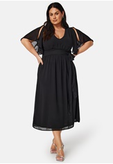 Bubbleroom Occasion Butterfly Sleeve Midi Dress