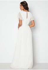 Bubbleroom Occasion Butterfly Sleeve Pleated Wedding Gown