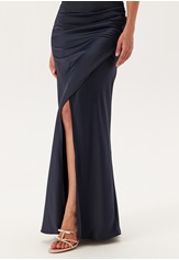 Bubbleroom Occasion Wrap Satin Gown